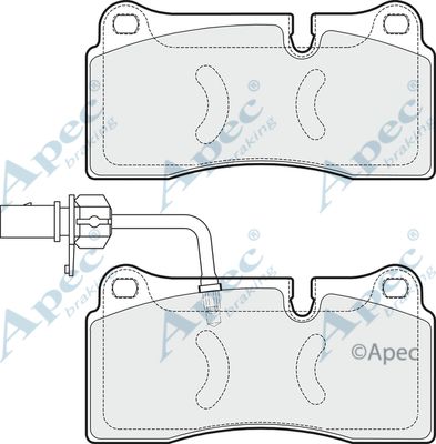 APEC BRAKING Комплект тормозных колодок, дисковый тормоз PAD1613